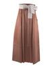 Graduation Hakama with Lace Single Junior Chestnut [KYOETSU] Cord, Plain, Piece, (18. Brown, 91cm)
