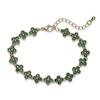 Colorful CZ Stone Copper Bracelet And Necklace Set With Lobster Clasp Adjustable Minimalist Romantic Jewelry