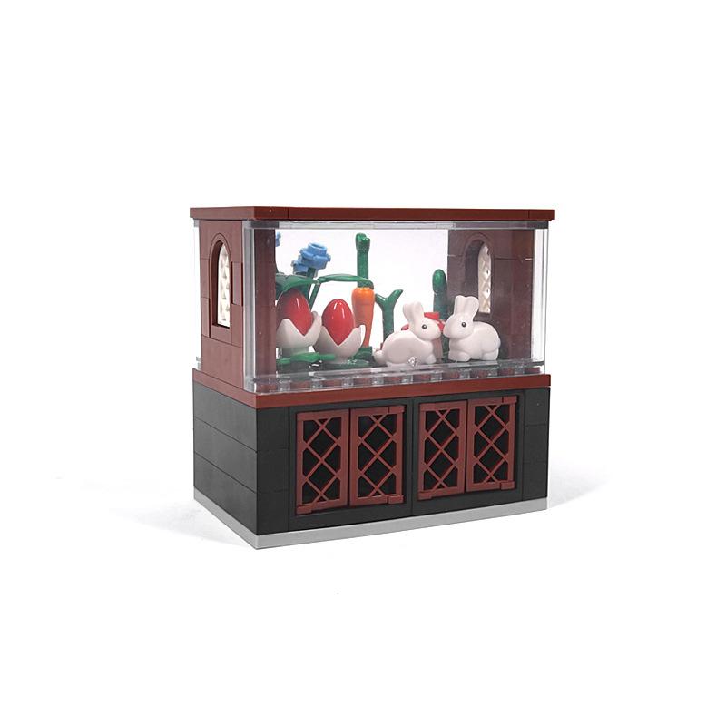 

Сборка из мелких частиц животное кролик цветок и трава декоративное украшение аквариум шкаф запчасти игрушка