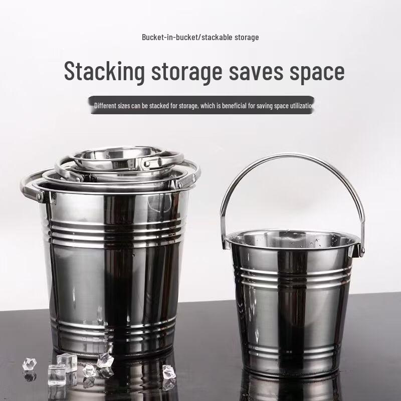 Stainless Steel Portable Ice Bucket