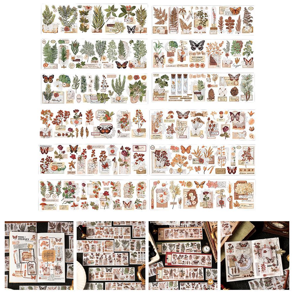 Diary Decorative Plant Series Stickers Flower Journal