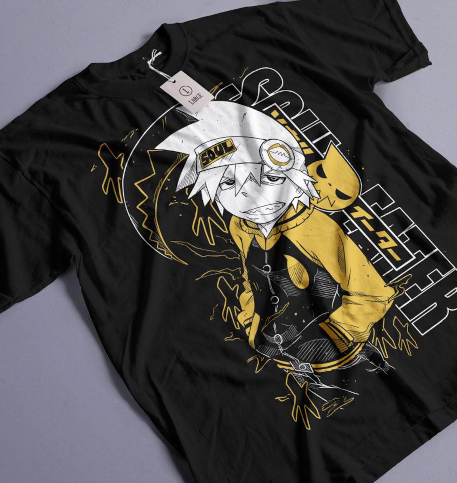Soul Eater unisex t-Shirt Crona Maka Albarn Black Star Anime Aesthetic Vaporwave Unisex Jersey Short Sleeve Tee XL