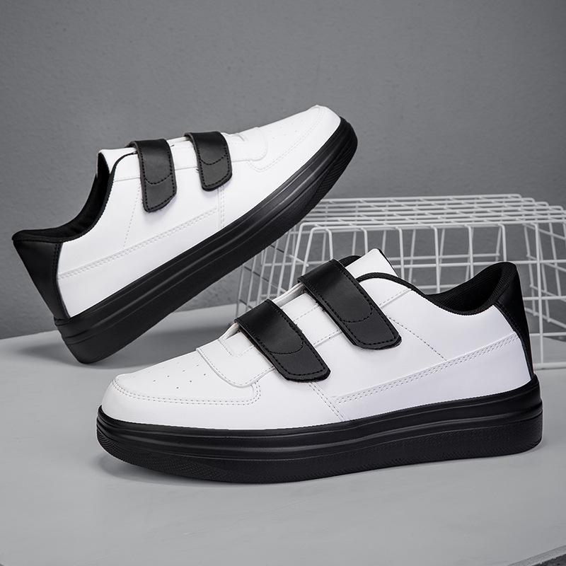 Large size 48 summer white shoes fashion Velcro casual sports board shoes student casual sports shoes men's shoes
