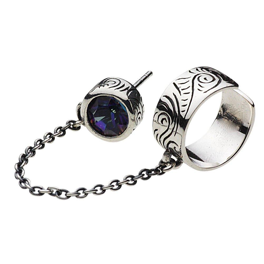 

Сережки-каффи-манжети Mystic Quartz 925 Silver e0468 [Сенот] [Срібні аксесуари]