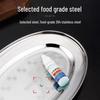 304 Stainless Steel Oval Fish Dish - Creative Steamed Fish Plate, Small Round Dish for Home Use