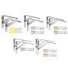 2Pcs Stainless Steel Support Joint Triangular Brackets Rustproof Shelf Support Brackets Hardware Furniture Supports