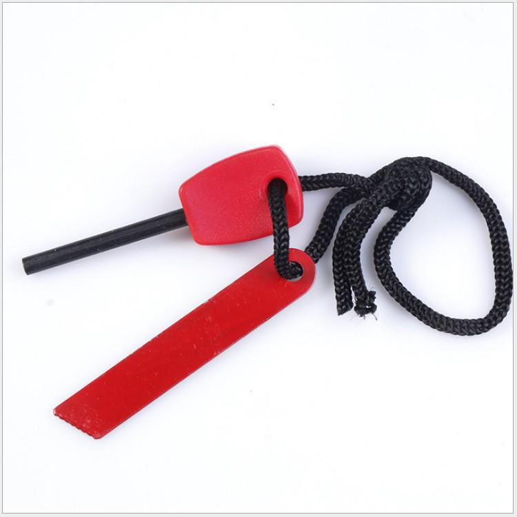 Compact Camping Survival Kit: Waterproof Mini Flint Fire Starter with Magnesium Rod for Hiking