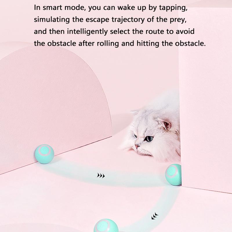 Smart Cat Toys Electric Cat Ball Automatic Rolling Ball Cat Interactive Toys Training Self-moving Kitten Toys for Indoor Playing