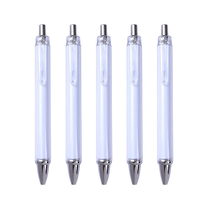 Simple Push-button Neutral Pen with 0.38 Writing Tip Black Quick-drying Suitable for Exam Practice Office Culture Pen Water Pen