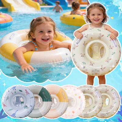 Cute Printed Swim Ring, Baby Sit-Down Swim Ring, Baby Underarm Swim Ring, With Leg Openings.
