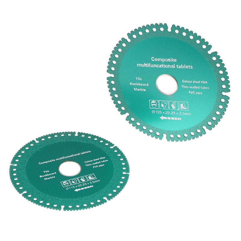 115/125Mm Brazed Diamond Saw Blade Cutting Disc 22.23Mm Steel Metal Stone Cast Iron Steel Reinforcement Aluminum