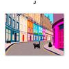 Santorini Rome Paris Cat Flower Summer Abstract Landscape Posters Prints Wall Art Canvas Painting Pictures For Living Room Decor