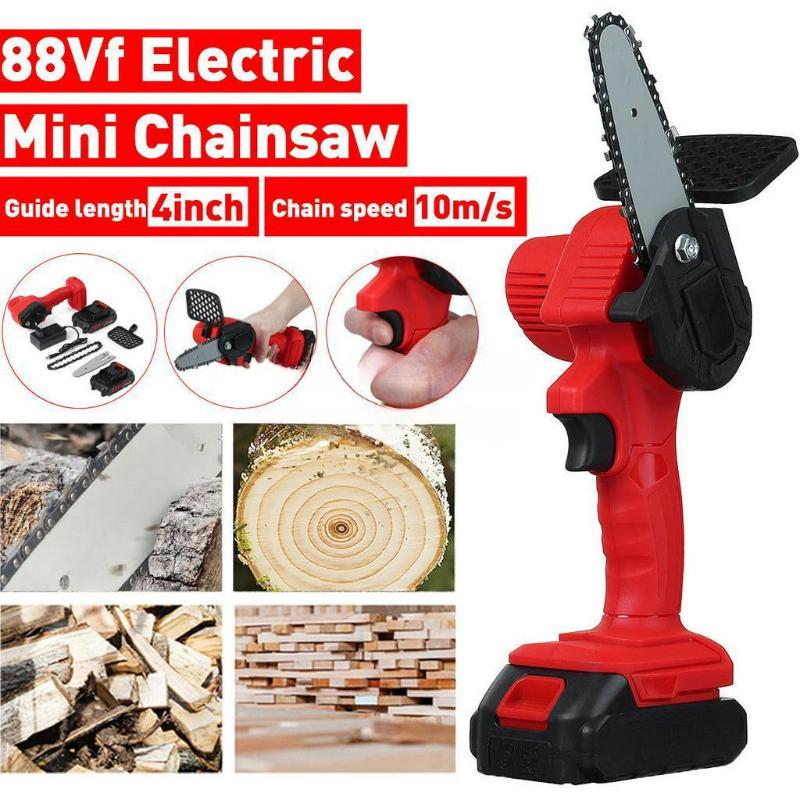 1500W 4inches Wood Cutter Cordless Electric Saw 24V One-Hand Saw Mini Electric Chain Saw