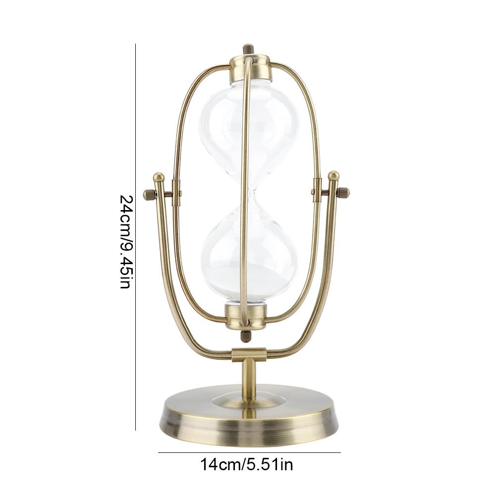 Rotatable Sand Timer Transparent Glass Sandglass Clock Home Decor Gifts Desktop Ornament #3