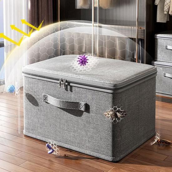Katlanabilir Kumaş Saklama Kutusu Küp Saklama Kutusu Fermuarlı Kapaklı İstiflenebilir Dolap Saklama Düzenleyici Giysi Yatak Takımı Oyuncaklar Battaniyeler İçin