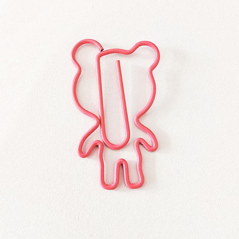 20pcs/pack Colored Animal Paper Clips, Plastic Cartoon Paper Clips, Creative and Cute Cartoon Metal Paper Clips