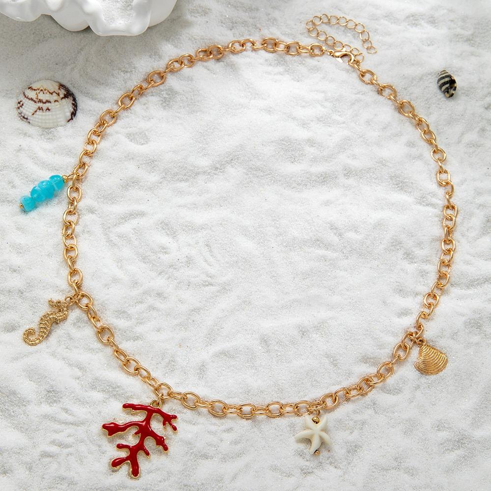 Length Adjustable Pendant Chokers Beach Wind Neck Accessories Fashion Women Necklaces  Party