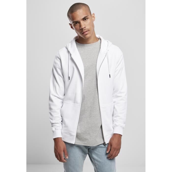 Sweatshirt Urban Classics basic terry zip - noir - S