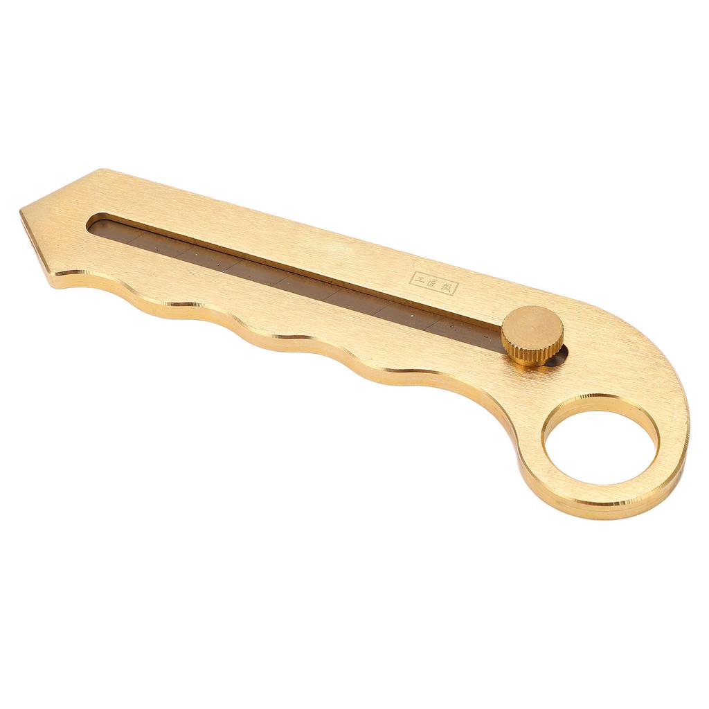Universalmesser aus reinem Kupfer, strapazierfähig, golden, einziehbar, zum Abtrennen von Tapeten, zum Schneiden