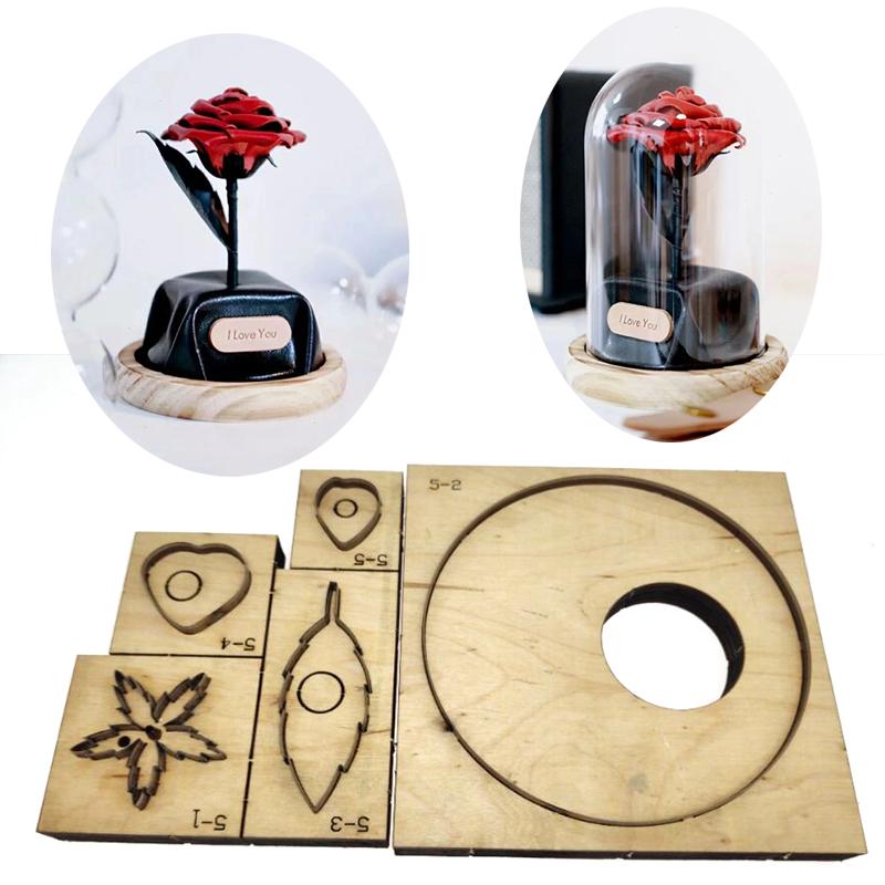 

Custom Handmade Leather & Preserved Rose Flower Goods Domestic Sword Wooden Board