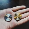 EDC Stainless Steel Desktop Coin Decompression Gyro Good Luck Fun Pocket Toy Adult Rotating Gyro for Stress Relief