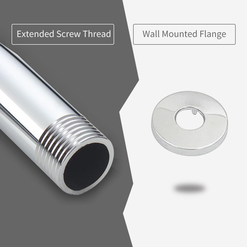 Buy LShaped Shower Arm Extension With Flange 16 Inch Length Stainless