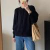 Autumn and Winter New Casual Versatile Solid Color Sweater Jacket Women's Retro Loose Lazy Wind Knitted Cardigan