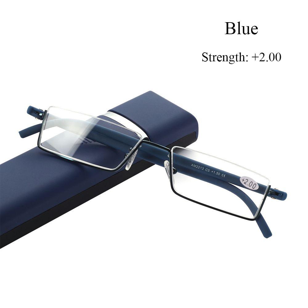 Vision Care Portable TR90 Reading Glasses Semi Rimless Reader Eyeglasses Half Frame