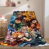 Anime Demon Slayer Print Blanket Warm Comfortable Flannel Cover For Bedrooms, Sofas, Beds, Chairs LXRa7
