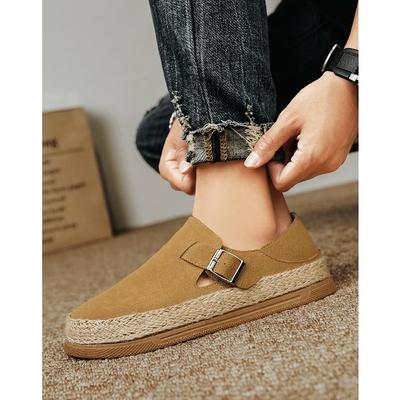 Herren Sommer Strohsohlen Slipper Bequeme Freizeitschuhe Atmungsaktiv Arbeitsschuhe