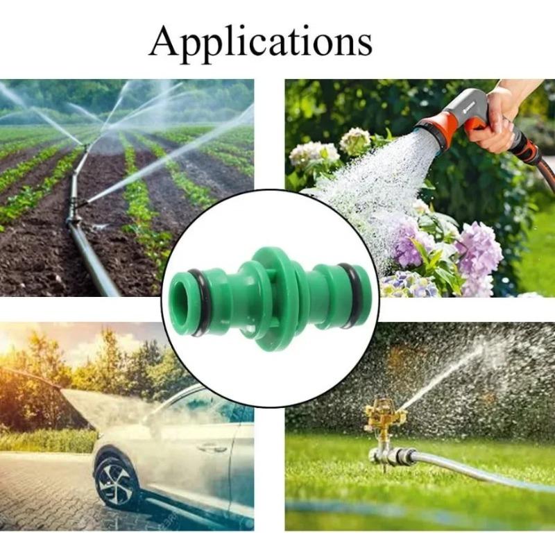 Double Plug Hose Connector Extender for Car Washing Garden Pipe Connecting Quick Joint Irrigation Watering Plumbing Fitting