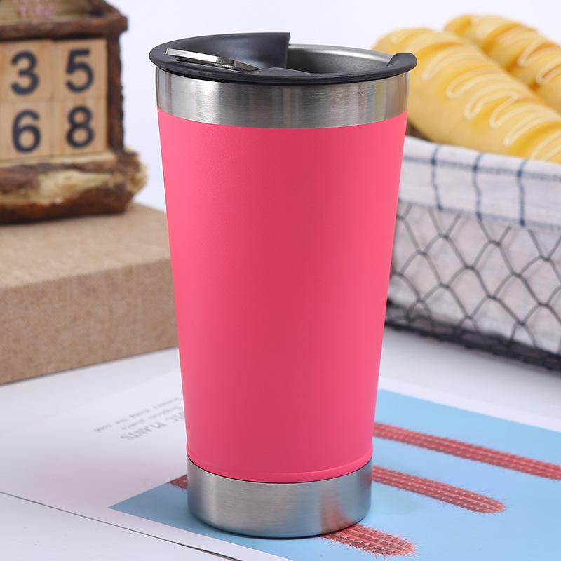Kapacitet Affärsölmugg304 Rostfritt Stål Vakuum Portabel Bilmugg med Kapsylöppnare Ölmugg Stor Kapacitet Affärsölmugg