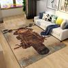 Retro Vintage Motorcycle Area Rug Large,Carpet Rug for Living Room Bedroom Sofa,Kitchen Bathroom Doormat Non-slip Floor Mat Gift