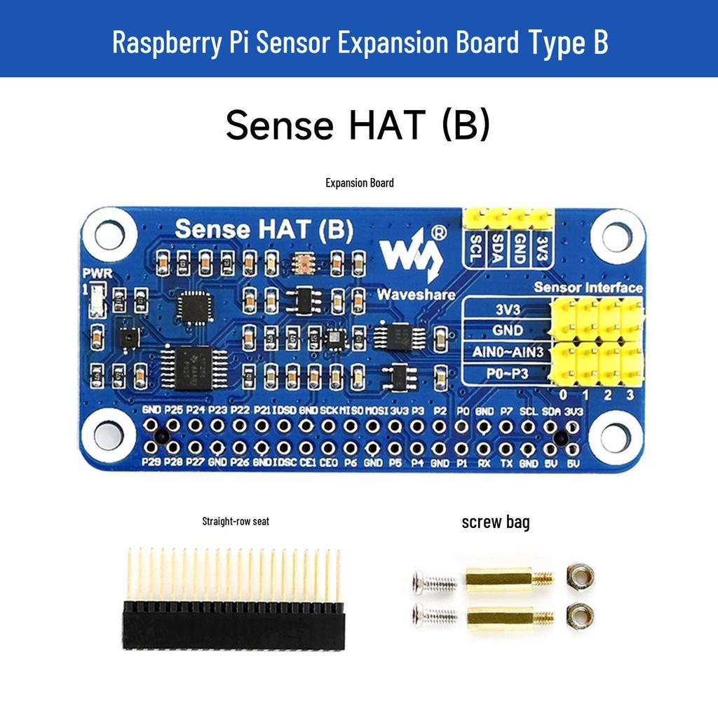 Weixue Raspberry Pi Sensor Board: Barometer, Temp & Humidity, Color, ADC, and More Sensors