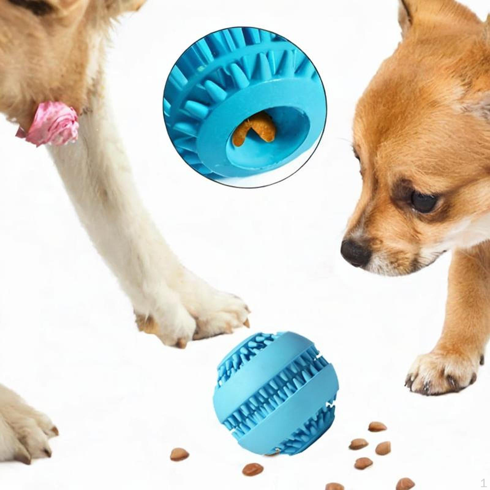 

Игрушечный мяч для кошек и собак IQ, раздача еды для щенков домашних собак, резиновая игрушка для жевания, лакомство blue small