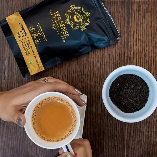 TEA SENSE Premium CTC Tea | 2000 G |Assam Chai with Darjeeling Whole Leaves | Rich Flavour & Strong Chaipatti, Tea Powder