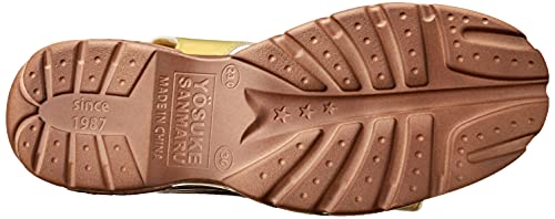 Yosuke Women's Gold Sandals, Size 25.0 cm, 2601063