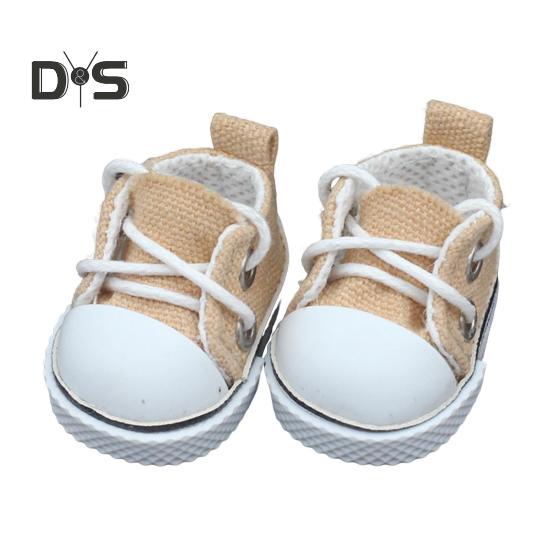 1 Pair Doll Shoes Mini Lace-Up Canvas Sneakers for 17cm Dolls Fingerboard Mini Finger Shoes Toy Accessory Realistic Design Creative Gift