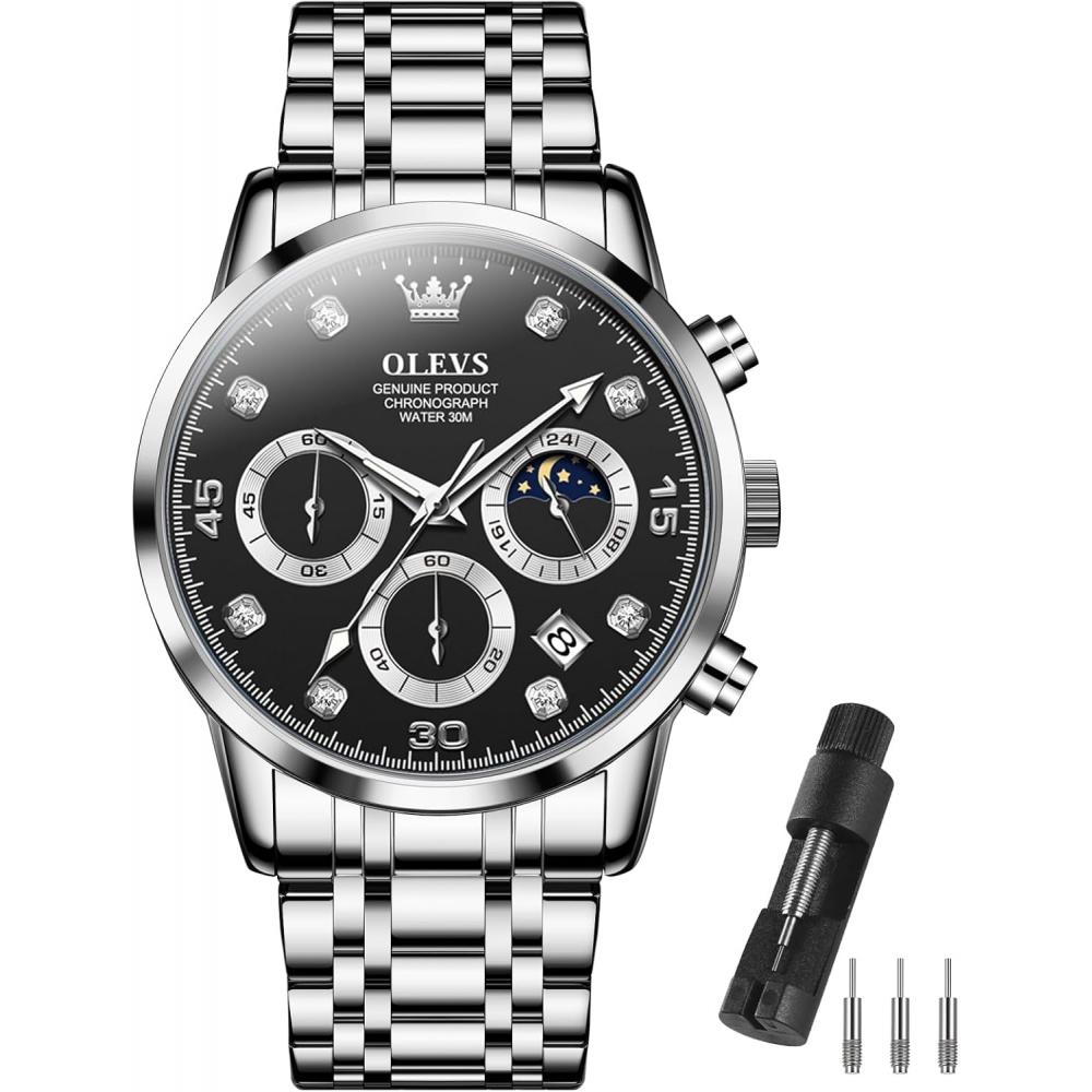 Iqiyi Men S Analog Quartz Waterproof buSineSS Watch Silver StainleSS Band 2889g