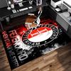 1pz Tappeto Area con Stampa Logo Feyenoord Rotterdam - Morbido, Lavabile, Antiscivolo, Tappeto Decorativo da Interno per Sedie da Ufficio, Soggiorno, Ufficio in Casa