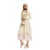 Adult Halloween Costume Dress, Floral Print, Three-Piece Set (Headscarf, Apron, Dress), Polyester, Sizes M-XL