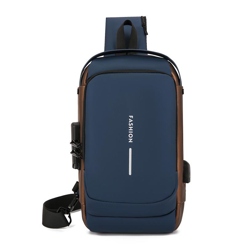Men's Cross-Border Anti-Theft Shoulder Bag: Business Chest and Motorcycle Backpack with Large Capacity
