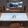 Penguin Party Adventure Large Size Mouse Pad Large Gaming Table Cushion Nonslip Laptop Tablet Big Mousepad Xxl Mat Mini Pc Playmat With Lock Edge