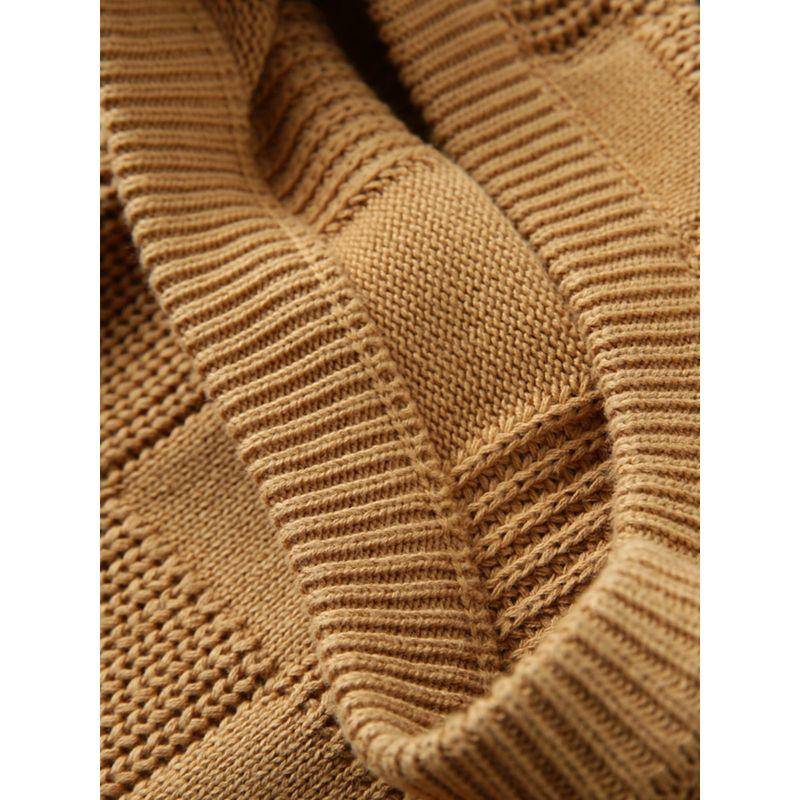 Beautiful Three-Dimensional Cotton No Pilling Export Men's Clothing Factory Leftover Stock Fall and Winter Thickened Sweater Sweater Outwear