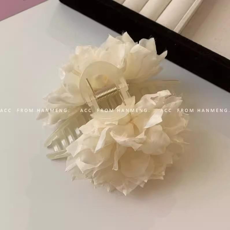 

Head Flower 2024 New Forest Mesh Hairpin Girls Double Sided Grip Clip Back Of Photo Headwear Hair Root покинуть белый