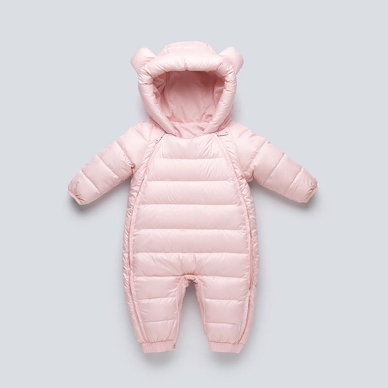 

Корейський дитячий зимовий пуховий комбінезон - Потовщений теплий комбінезон для новонароджених для прогулянок і повзання 90 cm