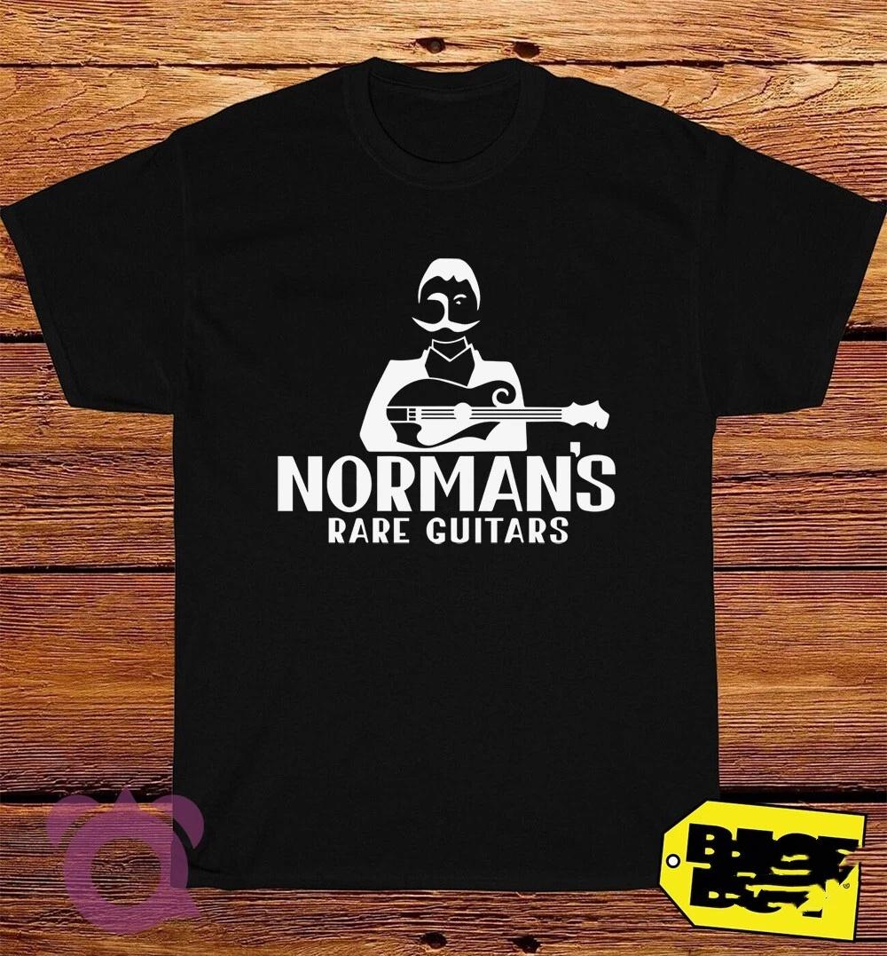 2025 New Normans Rare Guitars Logo Printed Unisex Street Fashion Trend Short Sleeved Pure Cotton Round Neck S