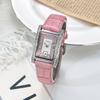 Retro Style Temperament Small Square Watch Niche High Sense Student Watch Women'S Dopamine Belt Quartz Watch