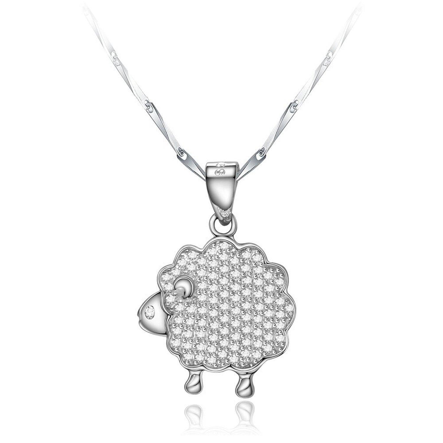 

Бренд Sparkling Zodiac Sheep Aries ARIES намисто Austrian CZ Diamond Метал, що не викликає алергії, стійкий до зміни кольору [IUHA]