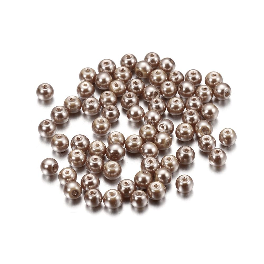 100pcs/lot 4-10mm Mixcolour Round Glass Beads Loose Beads Bracelet Earrings for DIY Jewelry Making Finding Accessories